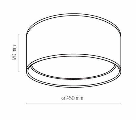 Lampa sufitowa plafon 45cm beżowo złoty 4xE27 okrągły