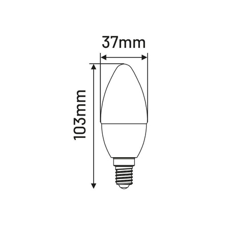 LED C37 E14  7W ŚWIECA 600lm 4000K INQ
