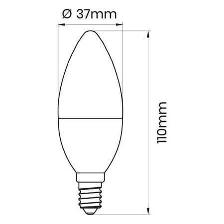 Żarówka  E14 LED 7W ŚWIECZKA 700lm 3000K CERAMIKA  INQ