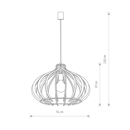 Nowodvorski Lampa wisząca IKA D 