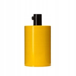 Metalowa oprawka dekoracyjna dla żarówki E27 żółta