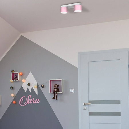 Lampa sufitowa DIXIE Pink/White  2xGX53 różowa