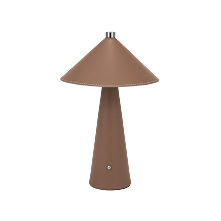 Lampka Biurkowa Nocna V-TAC 3W LED 33cm CCT Ładowanie USB-C Ściemnianie Brązowa Skóra 