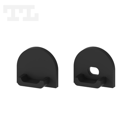 Komplet zaślepek bocznych czarnych P4-3 do osłonki C22 (1 szt. z otworem, 1 szt bez otworu) (nr kat 770432203)
