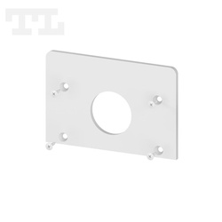 Zaślepka aluminiowa biała P24-2 z otworem (wkręty w komplecie) (nr kat 7724213)