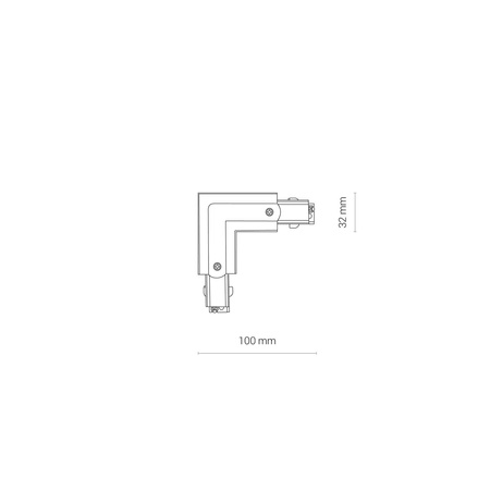 Nowodvorski Złączka biała CTLS POWER L CONNECTOR LEFT L-L 