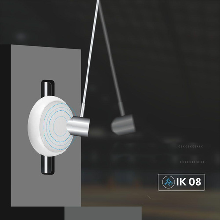 Plafon LED V-TAC Czujnik/CCT 8W/16W/20W SAMSUNG CHIP IP65 IK08 VT-8613 3000K-4000K-6400K 2600lm 5 Lat Gwarancji