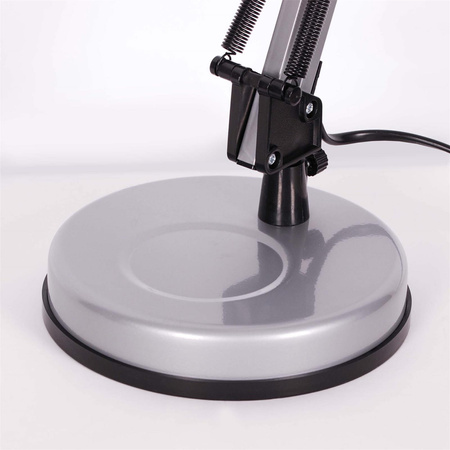 Industrialna, składana lampka biurkowa K-MT-COSMO SREBRNY z serii COSMO