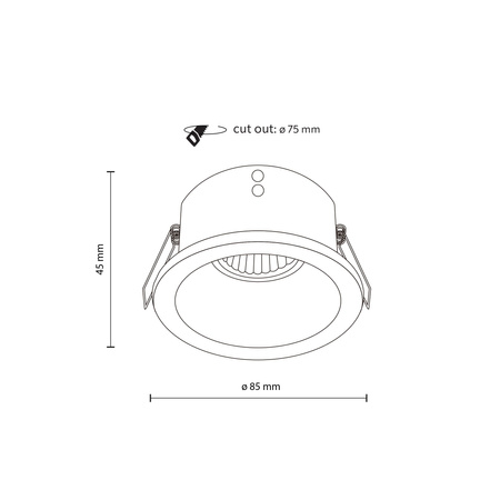 Tk Lighting OPTI BLACK lampa sufitowa  GU10