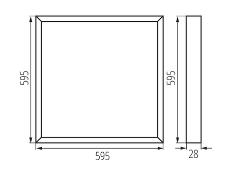Panel LED natynkowy BLINGO AIO LED 40W zmiana barwy CCT 60x60cm
