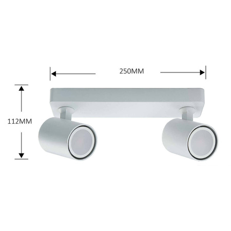 Lampa Spot Snow 2xGU10 biała