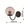 Hook kinkiet czarny LP-125/1W BK