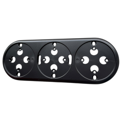 Ramka potrójna do montażu natynkowego Loftica Art czarna