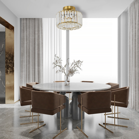 Light prestige Vetro 1 plafon okrągły złoty LP-2910/1C GD