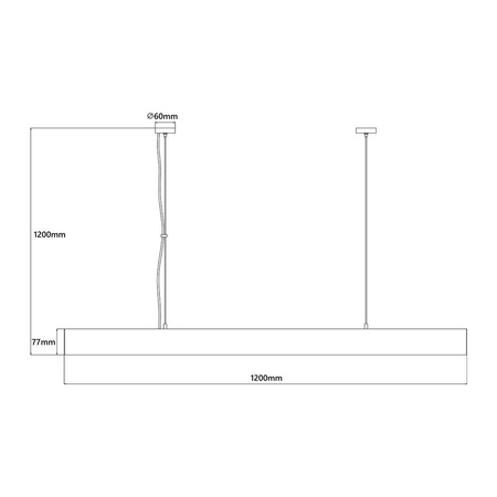 Lampa wisząca Mira L LED CCT Tuya czarna LP-1201/1P L BK Smart