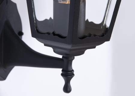 Ponadczasowy kinkiet zewnętrzny K-5006A UP CZARNY z serii LOZANA