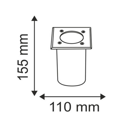 Lampa zewnętrzna najazdowa COMETA SG700Q 1xGU10 kwadrat satyna