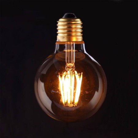 Żarówka E27 G80 FILAMENT 6W amber