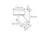 Oprawa  OZZO Cleo 1W-BL spot 1-50W czarna
