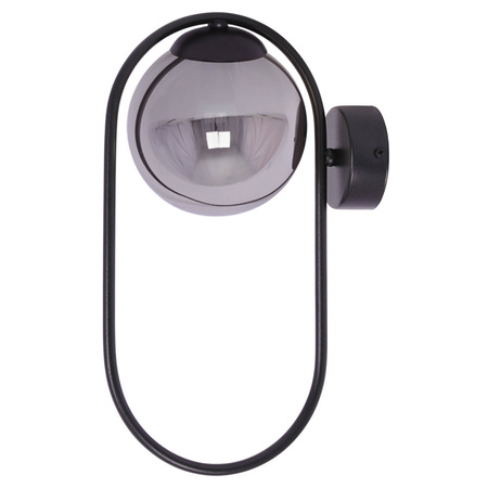 Designerski kinkiet z grafitowym kloszem K-5115 z serii DAVOS