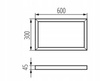 Plafon lampa natynkowa Led 25W biała ramka 6000K 60x30