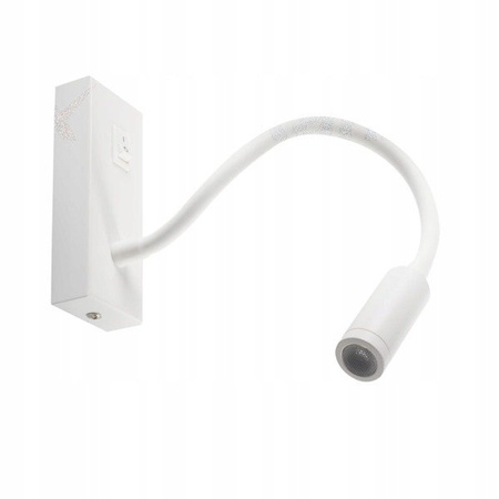 Nowoczesny kinkiet ścienny LED z włącznikiem regulowany biały