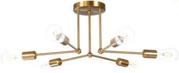 Lampa sufitowa żyrandol MULTI PATYCZAK gold 6xE27 PRO