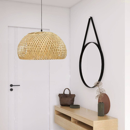 Lampa wisząca BOHO bambusowa 45cm czarna 1xE27 