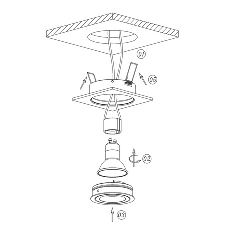 Lagos oczko podtynkowe okrągłe czarne IP65 LP-440/1RS BK
