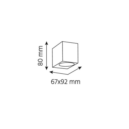 Kinkiet ogrodowy OZZO FLAVIO SQUARE IP44 1xGU10 antracyt 