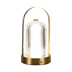 Lampka Biurkowa Nocna V-TAC 1W LED 22cm Ładowanie USB Ściemnianie Złota
