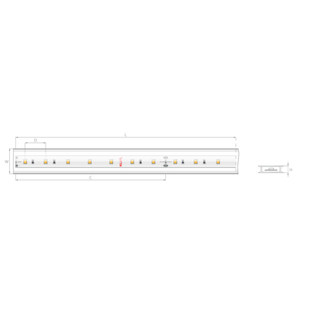 Kluś Taśma LED KWP-14K50-0480-24, 5000K, 559 lm/m, 4.8 W/m, IP65
