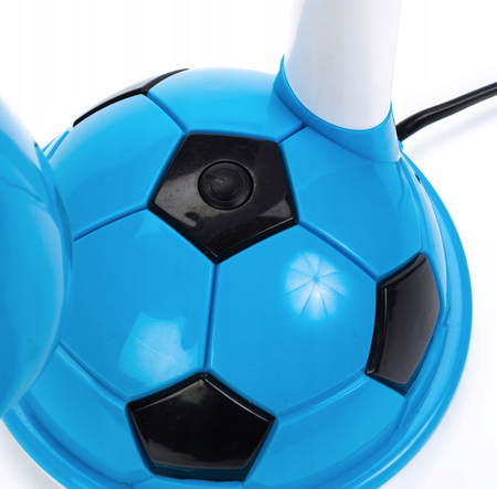 Dziecięca lampka biurkowa niebieska piłka nożna 1xE27