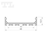LED P20-1 Profil 2000 mm anod (nr kat 8620102)