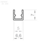 LED P4-4 Profil 2000 mm anod BLACK (nr kat 8644B02)