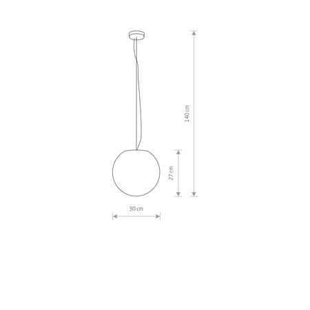 Nowodvorski Lampa wisząca zewnętrzna biała kula CUMULUS S 