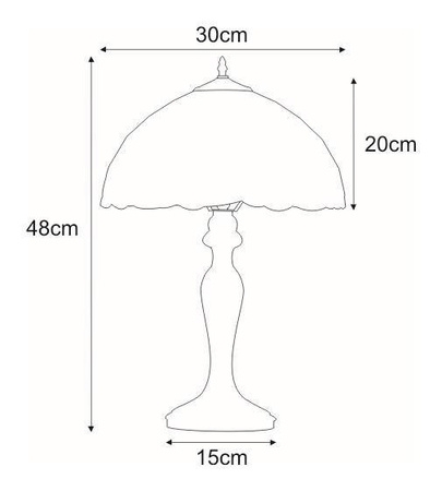Dekoracyjna lampka stołowa z witrażowym kloszem K-G12550 z serii FRUIT