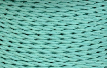 Dekoracyjny kabel w oplocie tekstylnym skręcany dwużyłowy miętowy