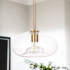 Lampa wisząca szklana przezroczysta PARIS Ufo E27