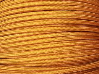 Dekoracyjny kabel w oplocie poliestrowym złoty dwużyłowy