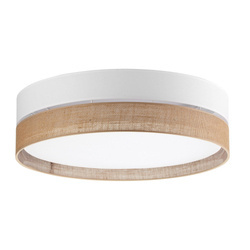 Nowoczesna lampa sufitowa Linobianco juta biała 4xE27