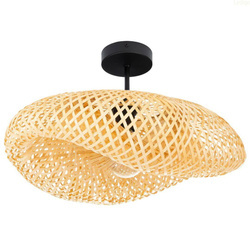 Lampa sufitowa bambusowa duża czarna NUSA 80cm 1xE27