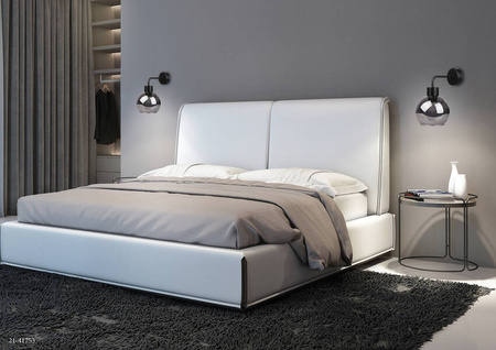Kinkiet czarny 1xE27 25cm klosz dymiony LADY 21-76700