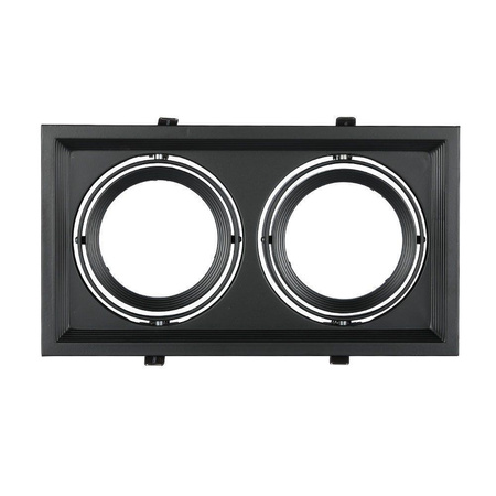 Oprawa Sufitowa Wpuszczana 2xAR111 G53 Czarna V-TAC VT-7222