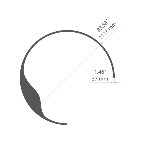 Oprawa MI-MOON, zwieszana, 83W, 3000K, bez zasilacza, 24VDC, IP20, srebrny anoda