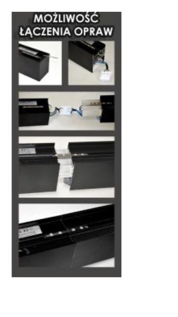 Oprawa liniowa Led Cabail 40W 4000K 1,2m czarna Samsung możliwość łączenia