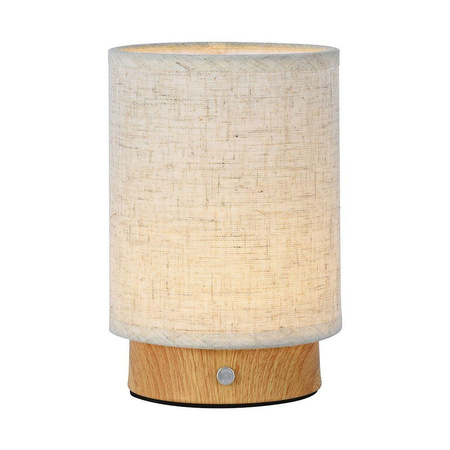 Lampka Biurkowa Nocna V-TAC 3W LED Ładowanie Ściemnianie Drewno 