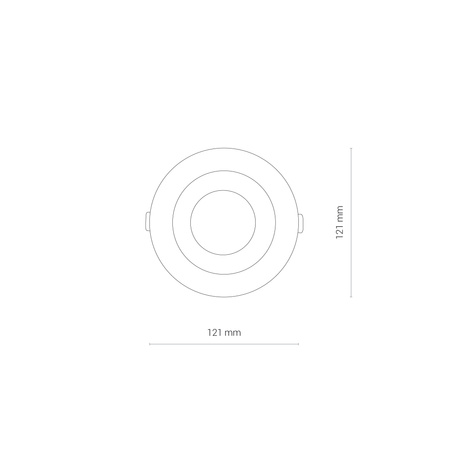 Nowodvorski Lampa podtynkowa biała CL KEA LED 20W 3000K IP44
