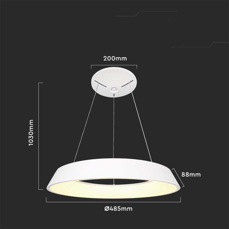 Oprawa Zwieszana V-TAC 48W LED TRIAC Biała VT-7755 3000K 5000lm