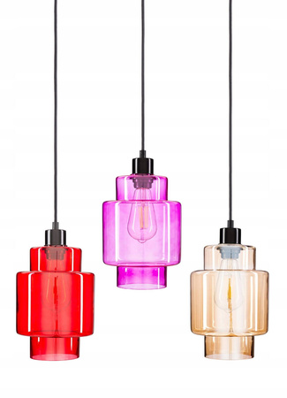 Lampa wisząca szklana złota nowoczesna EP017